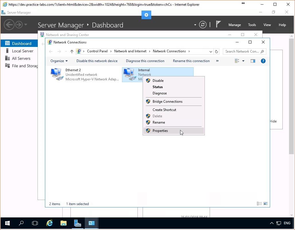 Figure 1.8 Screenshot of the PLABSA01 desktop